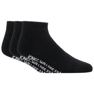 Kings Will Dream Mens Ankle Socks (Pack of 3) / Black